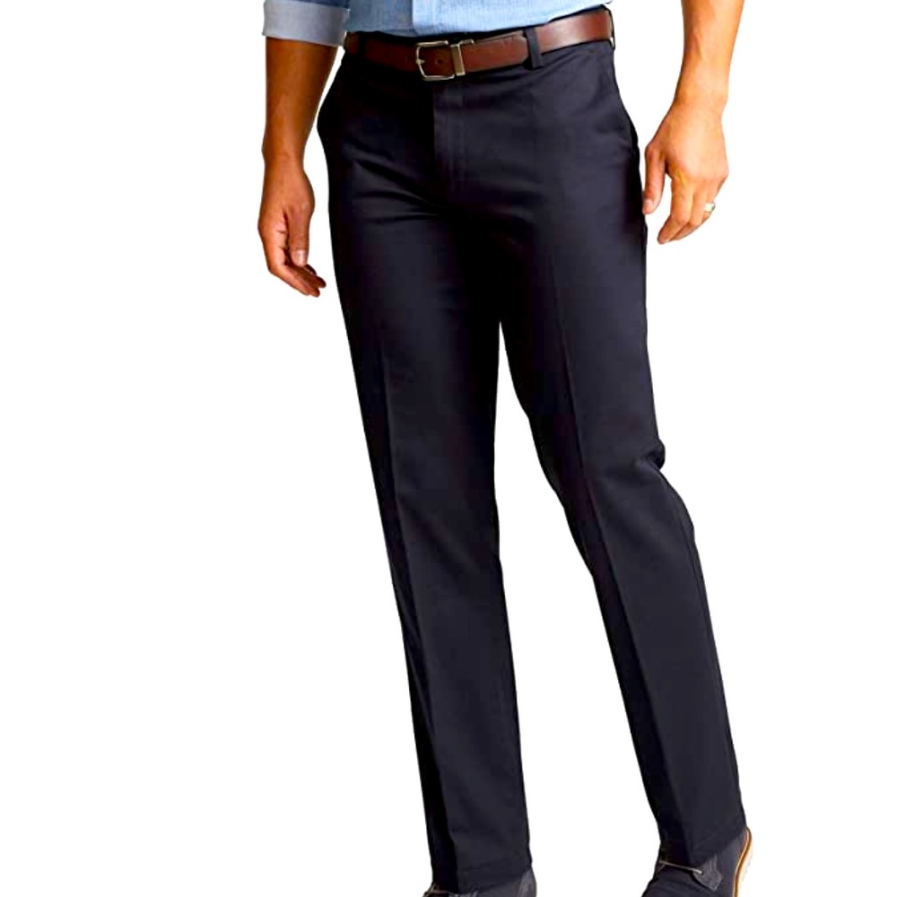 Dockers Men's Straight Fit Signature Lux Cotton Stretch Khaki Pant-Creased